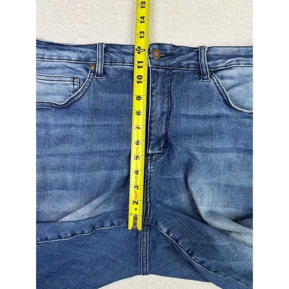 Judy Blue Crop Jeans Womens 22W Blue Dark Wash High Rise Raw Hem Stretch Denim - Picture 10 of 13